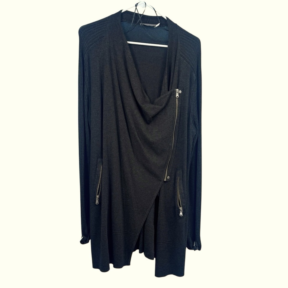 Women’s Draped long Sweater with Zipper UK Size 16/USA Size 12